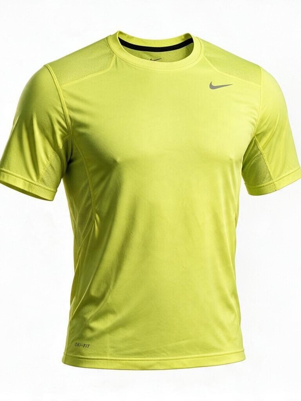 Nike Dri-FIT Running Shirt Mens XL Volt Yellow Short Sleeve Athletic Tee